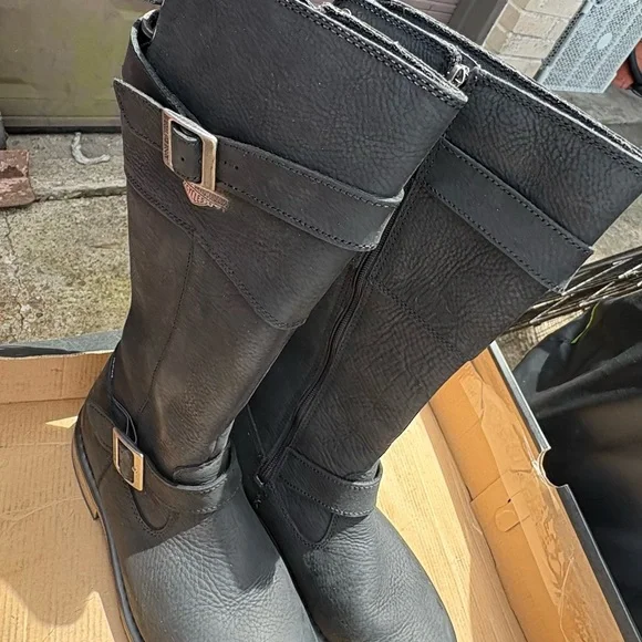 Harley-Davidson Black Leather Boots - Picture 2 of 6